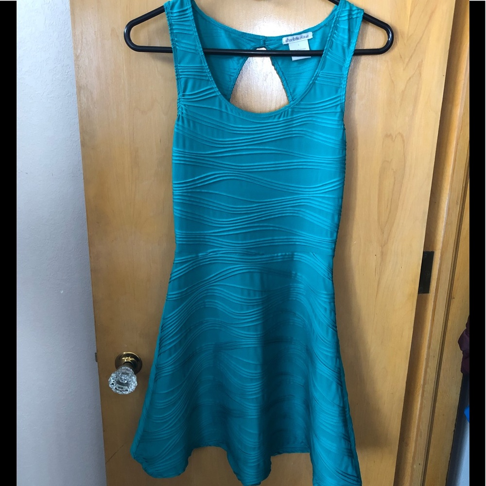 Teal skater dress